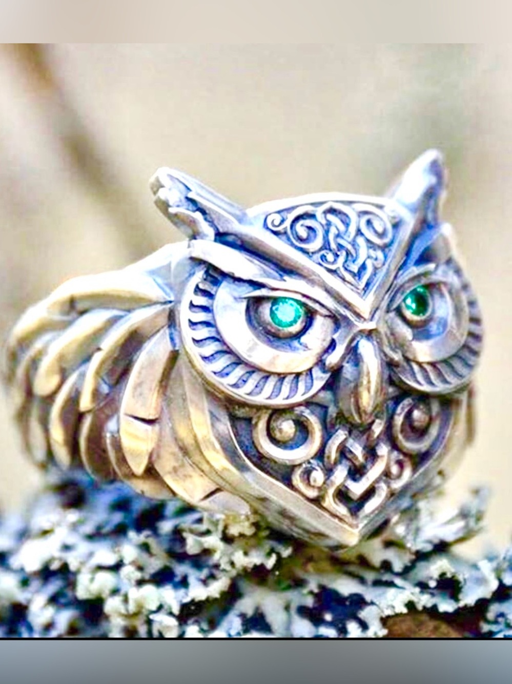 Silver Owl Ring